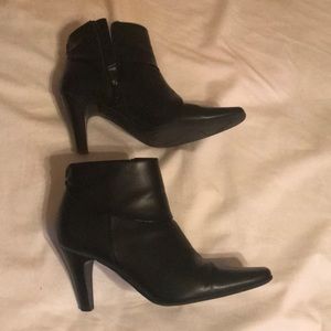Black heeled booties